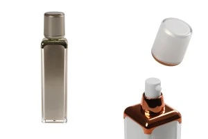 Bottilietta di lusso in acrilico da 100 ml con pompetta per creme e tappo-1