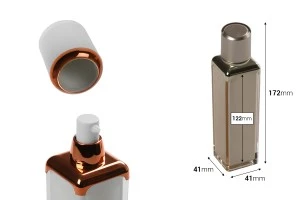 Bottilietta di lusso in acrilico da 100 ml con pompetta per creme e tappo-2