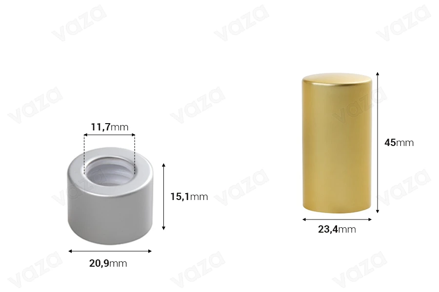 Aluminium-Kragenring mit passendem Verschluss für 5 ml bis 100 ml Tropfflaschen Aluminium-Kragenring mit passendem Verschluss für 5 ml bis 100 ml Tropfflaschen-bildabmessungen
