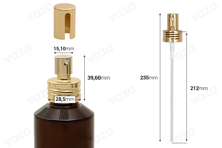 Aluminiumspray PP 28 mit Kappe für Öle-bildabmessungen