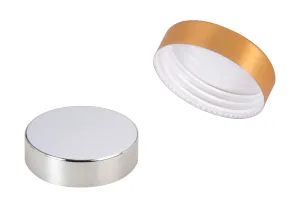 Plastic cap with aluminum coating and internal gasket for 20ml jars