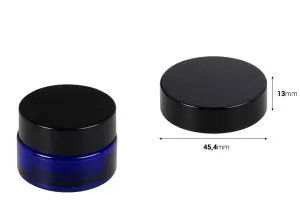 Black plastic cap with internal gasket for 20ml jars-2