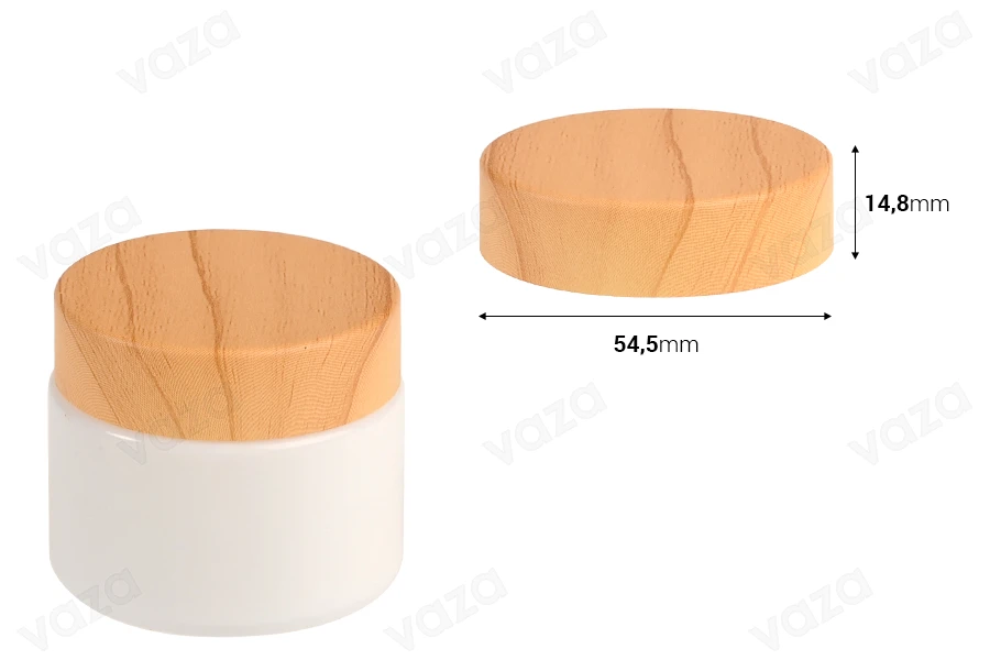 Couvercle en plastique au design bois avec doublure intérieure pour pots de crème 50 ml-photo_dimensions