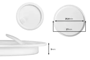 Εσωτερικό πλαστικό (PE) παρέμβυσμα βάζου (27 mm) για βαζάκια 5 και 10 ml-1