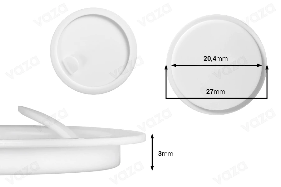 Εσωτερικό πλαστικό (PE) παρέμβυσμα βάζου (27 mm) για βαζάκια 5 και 10 ml-εικόνα_προϊοντική