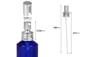 Aluminum cream dispenser pump with PP24 finish and cap-2
