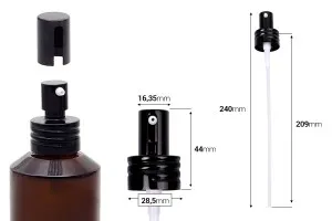 Aluminum cream dispenser pump with PP28 finish and cap-2