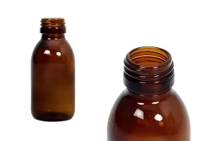 100ml amber glass bottle for essential oils with PP28 finish-1