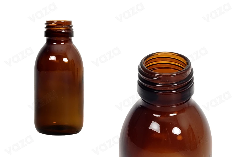 Shishe vaji prej qelqi 100 ml PP 28 ngjyrë karamel-imazh_produkt