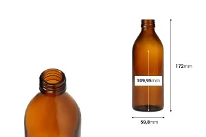 Bottiglia da 250ml in vetro ambrato  per profumi e oli essenziali (PP28)-2