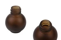 Μπουκάλι 10 ml γυάλινο, σφαιρικό σε χρώμα καραμελέ αμμοβολής