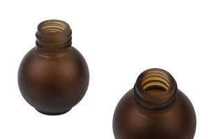 10ml frosted amber spherical glass bottle-1