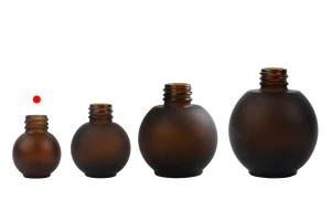 10ml frosted amber spherical glass bottle-5