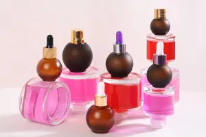 10ml frosted amber spherical glass bottle-3
