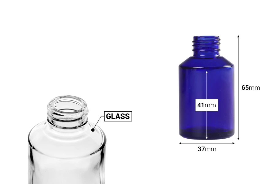 30ml Glasfläschchen mit PP20-Mundstück 30ml Glasfläschchen mit PP20-Mundstück