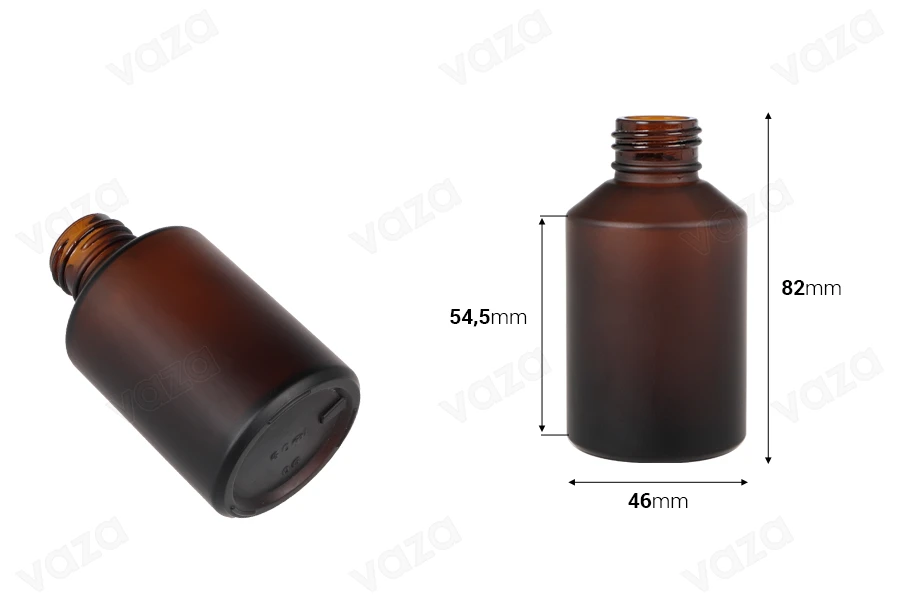 60ml Glasfläschchen mit PP24-Auslauf 60ml Glasfläschchen mit PP24-Auslauf-bildabmessungen