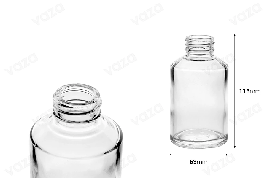 200ml Glasfläschchen mit PP28-Auslauf-bildabmessungen