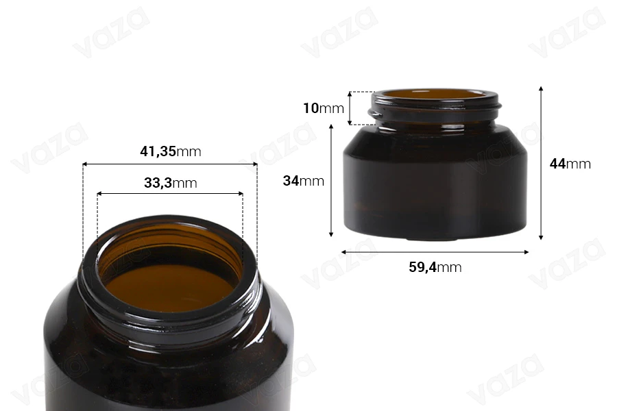 Βάζο 50 ml γυάλινο καραμελέ - χωρίς καπάκι-εικόνα_διαστάσεις
