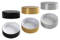 Kunststoffdeckel mit Aluminiumbeschichtung und Innendichtung für 30 ml Gläser Kunststoffdeckel mit Aluminiumbeschichtung und Innendichtung für 30 ml Gläser