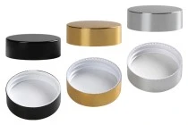 Kunststoffdeckel mit Aluminiumbeschichtung und Innendichtung für 50 ml Gläser Kunststoffdeckel mit Aluminiumbeschichtung und Innendichtung für 50 ml Gläser