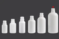 Γυάλινο μπουκαλάκι για αιθέρια έλαια 100 ml λευκό με στόμιο PP18 Γυάλινο μπουκαλάκι για αιθέρια έλαια 100 ml λευκό με στόμιο PP18