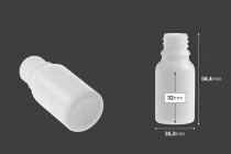 Γυάλινο μπουκαλάκι για αιθέρια έλαια 10 ml λευκό με στόμιο PP18 Γυάλινο μπουκαλάκι για αιθέρια έλαια 10 ml λευκό με στόμιο PP18