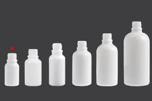 Γυάλινο μπουκαλάκι για αιθέρια έλαια 10 ml λευκό με στόμιο PP18-7