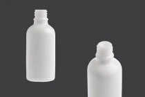 Γυάλινο μπουκαλάκι για αιθέρια έλαια 50 ml λευκό με στόμιο PP18 Γυάλινο μπουκαλάκι για αιθέρια έλαια 50 ml λευκό με στόμιο PP18