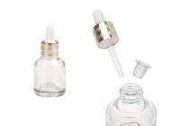 Γυάλινο μπουκαλάκι 30 ml για καλλυντική χρήση με σταγονόμετρο και αποστραγγιστήρα Γυάλινο μπουκαλάκι 30 ml για καλλυντική χρήση με σταγονόμετρο και αποστραγγιστήρα