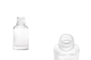 10ml Flasche für ätherische Öle aus Glas, transparent in ovaler Form (PP18)-1