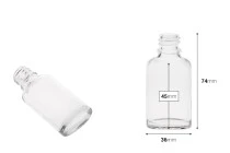 Μπουκαλάκι 20 ml για αιθέρια έλαια γυάλινο, διάφανο σε οβάλ σχήμα (PP18) Μπουκαλάκι 20 ml για αιθέρια έλαια γυάλινο, διάφανο σε οβάλ σχήμα (PP18)