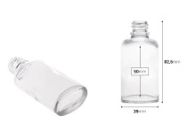 Μπουκαλάκι 30 ml για αιθέρια έλαια γυάλινο, διάφανο σε οβάλ σχήμα (PP18) Μπουκαλάκι 30 ml για αιθέρια έλαια γυάλινο, διάφανο σε οβάλ σχήμα (PP18)
