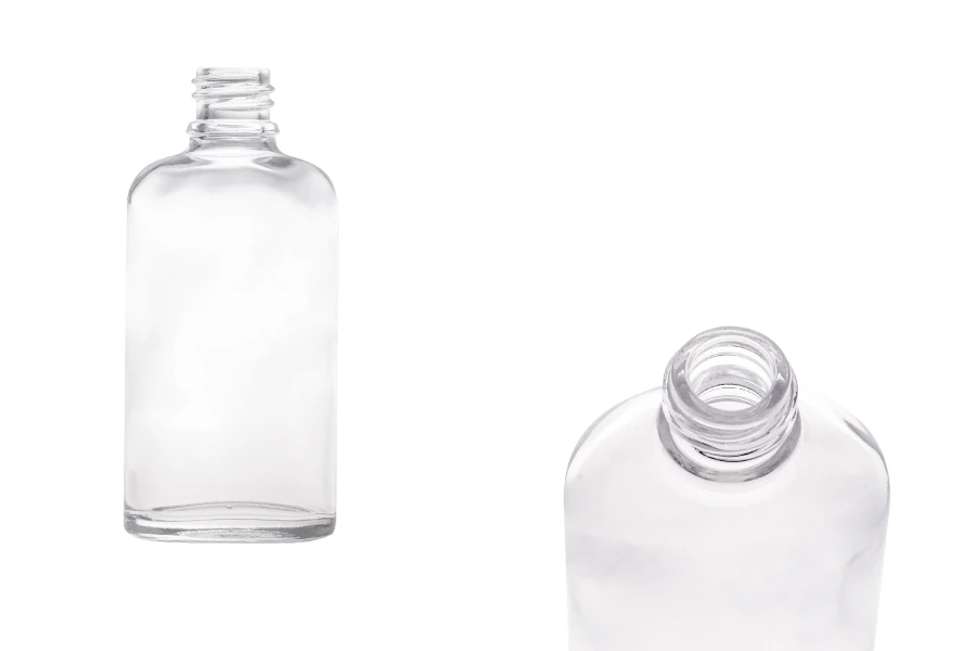 Μπουκαλάκι 50 ml για αιθέρια έλαια γυάλινο, διάφανο σε οβάλ σχήμα (PP18) Μπουκαλάκι 50 ml για αιθέρια έλαια γυάλινο, διάφανο σε οβάλ σχήμα (PP18)