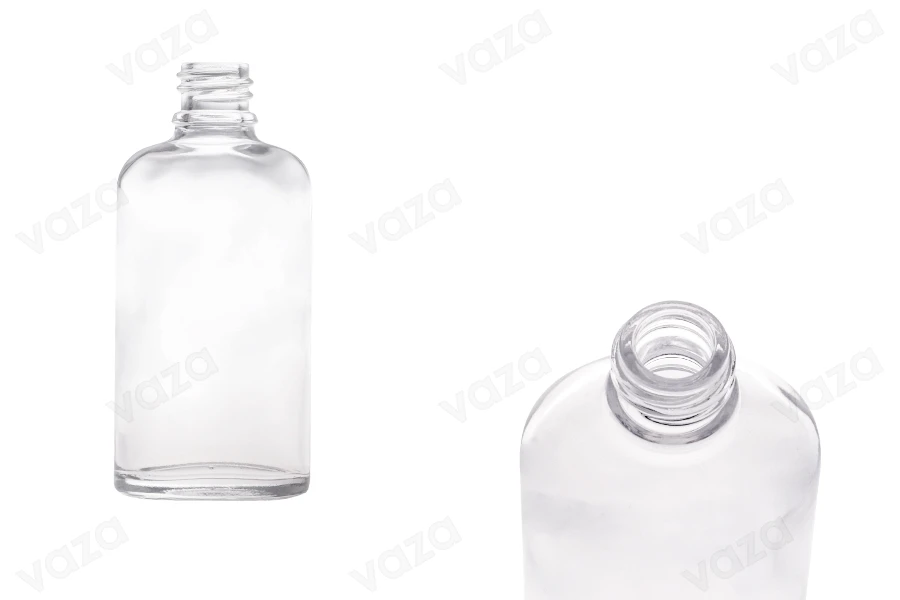 Flasche 50ml für ätherische Öle Glas, transparent in ovaler Form (PP18)-produktbild