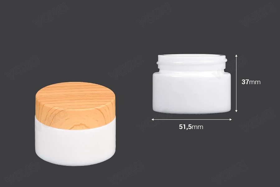 Glas für Cremeglas 30ml in weißer Farbe - ohne Deckel-bildabmessungen