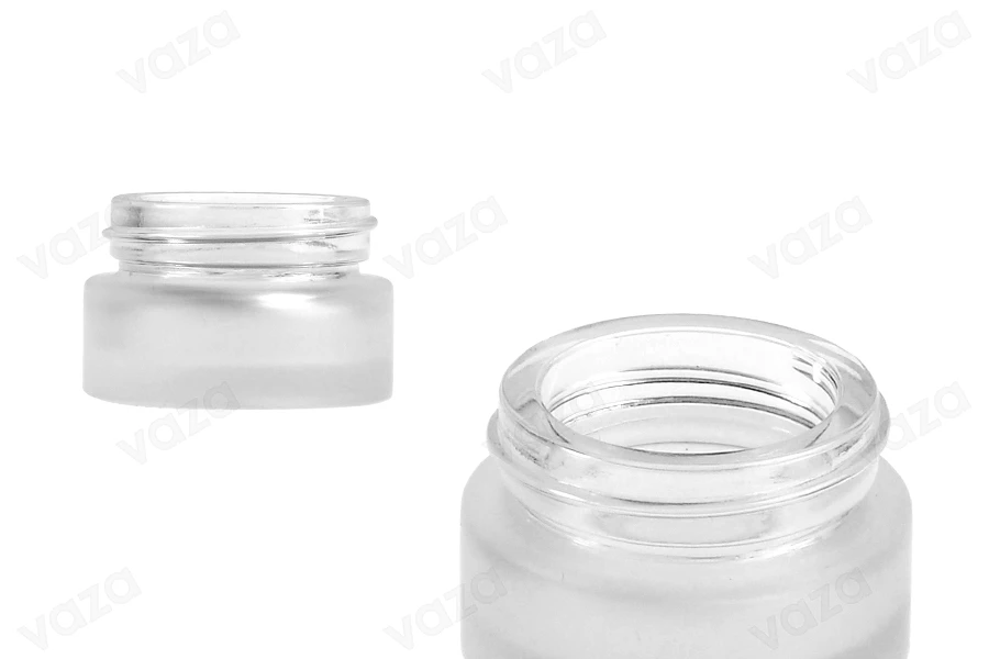 Glass frosted jar for cream 5 ml - without cap Glass frosted jar for cream 5 ml - without cap-εικόνα_προϊοντική