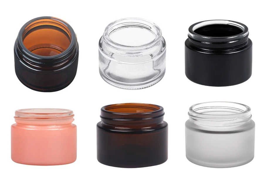 Glas für Cremen 50ml in verschiedenen Farben - ohne Deckel Glas für Cremen 50ml in verschiedenen Farben - ohne Deckel