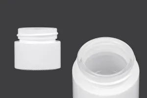 Βαζάκι για κρέμα γυάλινο 50 ml σε λευκό χρώμα - χωρίς καπάκι-1