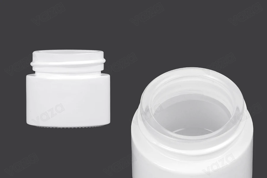 Kavanoz qelqi për krem 50 ml në ngjyrë të bardhë - pa kapak-imazh_produkt