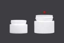 Βαζάκι για κρέμα γυάλινο 50 ml σε λευκό χρώμα - χωρίς καπάκι