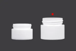 Βαζάκι για κρέμα γυάλινο 50 ml σε λευκό χρώμα - χωρίς καπάκι-5