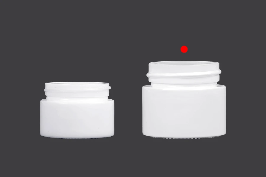 Βαζάκι για κρέμα γυάλινο 50 ml σε λευκό χρώμα - χωρίς καπάκι