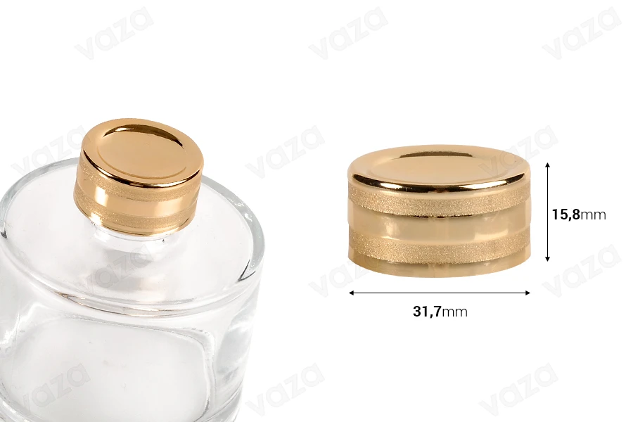 Tappo in alluminio (PP28) in plastica con rivestimento in alluminio e guarnizione interna-dimensioni_immagine