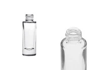 Γυάλινο κυλινδρικό μπουκάλι 15 ml διάφανο με στόμιο PP18 Γυάλινο κυλινδρικό μπουκάλι 15 ml διάφανο με στόμιο PP18