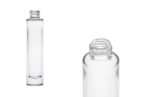 Bottiglia cilindrica in vetro da 30 ml trasparente con beccuccio 18/415-1
