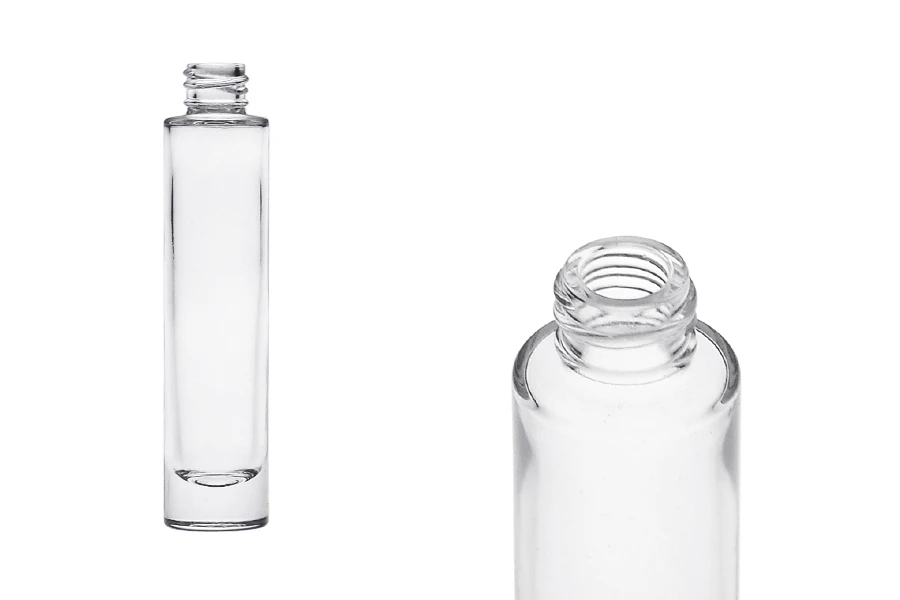 Γυάλινο κυλινδρικό μπουκάλι 30 ml διάφανο με στόμιο 18/415 Γυάλινο κυλινδρικό μπουκάλι 30 ml διάφανο με στόμιο 18/415