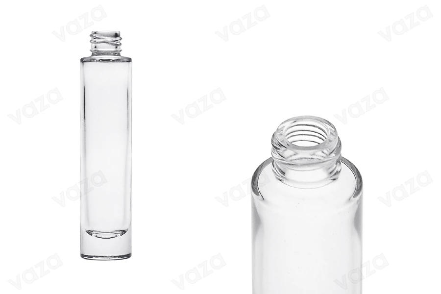 Γυάλινο κυλινδρικό μπουκάλι 30 ml διάφανο με στόμιο 18/415-εικόνα_προϊοντική