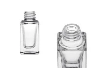 Γυάλινο μπουκάλι 10 ml διάφανο σε ορθογώνιο σχήμα με στόμιο PP18 Γυάλινο μπουκάλι 10 ml διάφανο σε ορθογώνιο σχήμα με στόμιο PP18