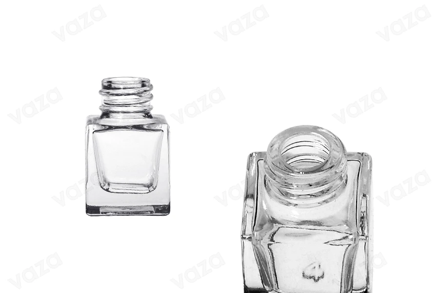 5ml transparent cube-shaped glass bottle with PP18 spout-image_product