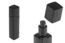 Flacon en verre noir de luxe de 100 ml avec pompe à crème et bouchon Flacon en verre noir de luxe de 100 ml avec pompe à crème et bouchon